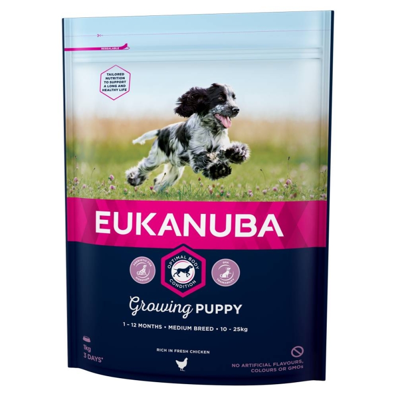 EUK DOG Pup&Jun Medium 1 kg