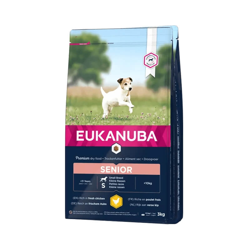 EUKANUBA Senior kanalihaga väikestele koertele 3 kg