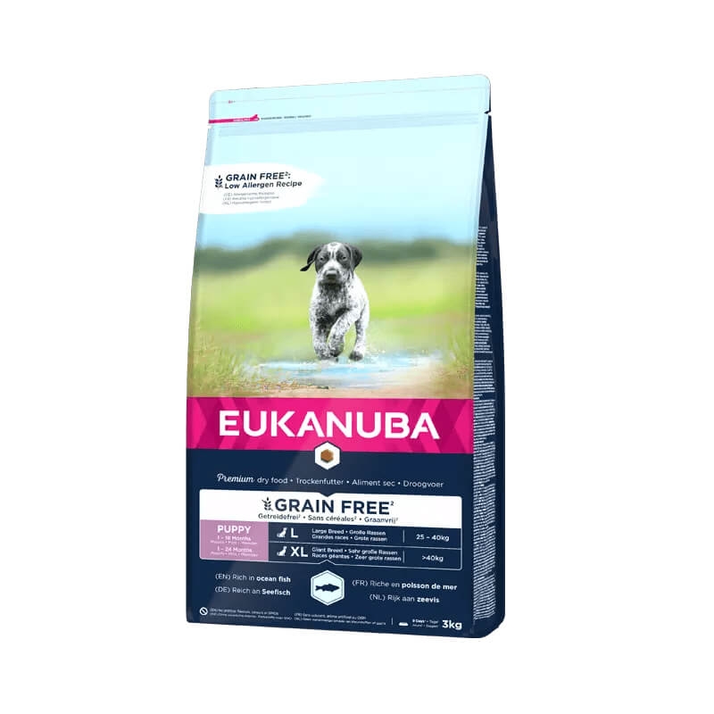 EUKANUBA Puppy ookeanikalaga suurtele koertele teraviljavaba 12 kg