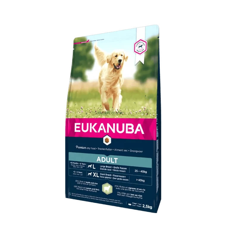 EUKANUBA Adult lambaliha ja riisiga suurtele koertele 2.5 kg