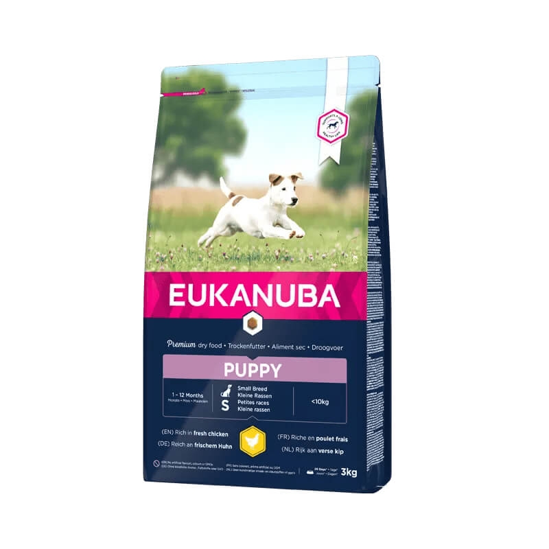 EUKANUBA Puppy kanalihaga väikestele koertele 3 kg