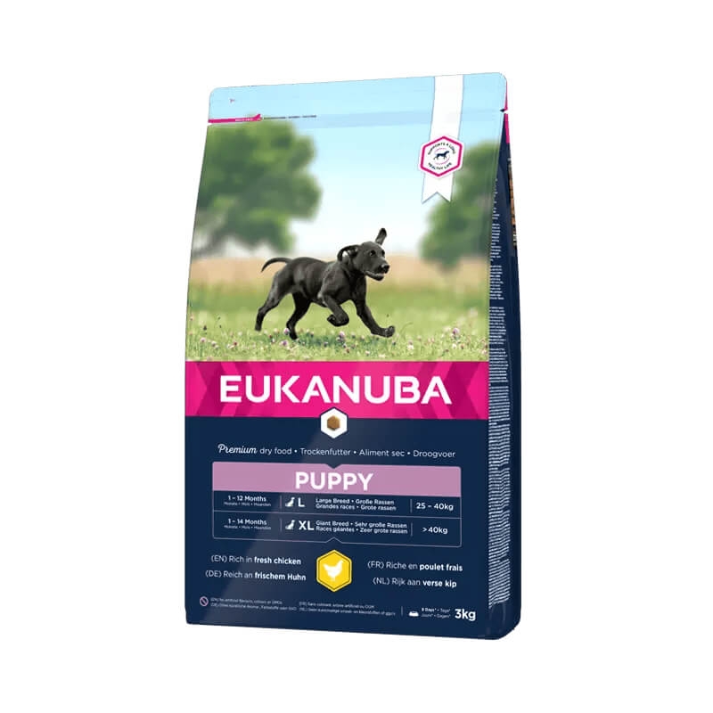 EUKANUBA Puppy kanalihaga suurtele koertele 3 kg