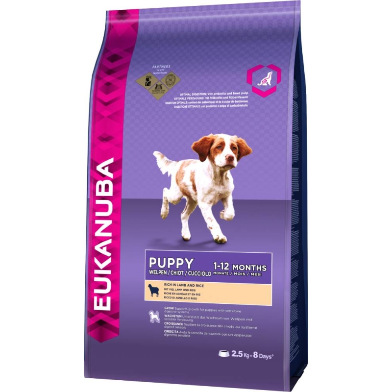 EUK DOG Pup&Jun Lamb&Rice 2,5kg