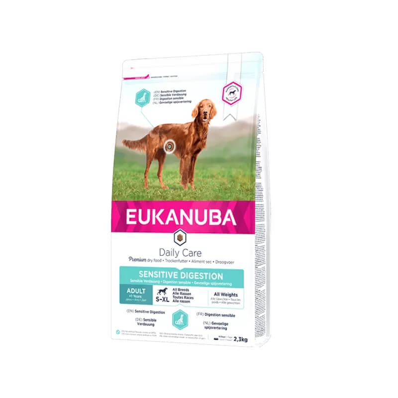 EUKANUBA Adult kanalihaga tundliku seedimisega koertele 2.3 kg