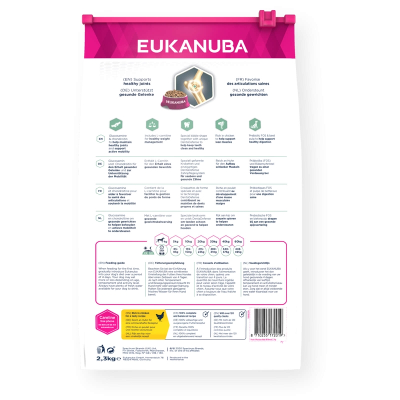 EUKANUBA Adult kanalihaga tundlike liigestega koertele 2.3 kg