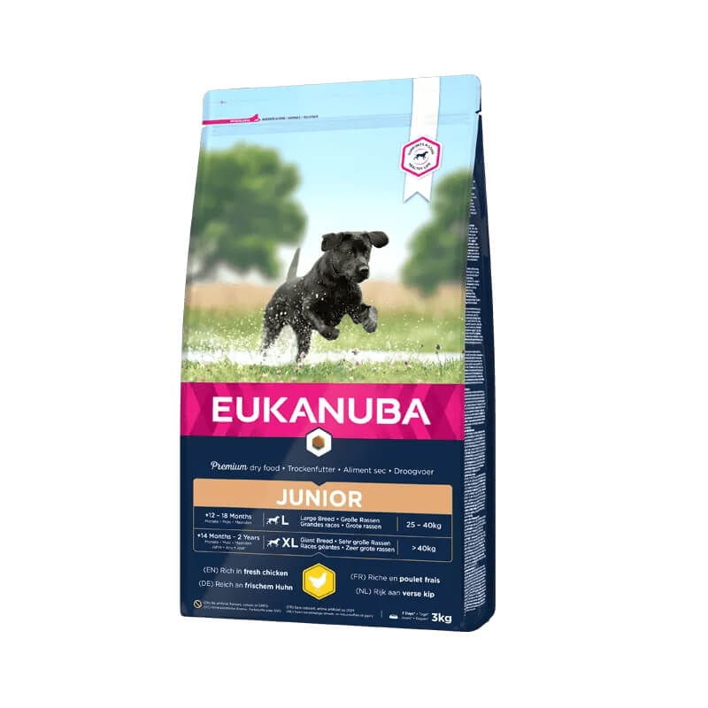 **EUKANUBA Junior kanalihaga suurtele koertele 15 kg