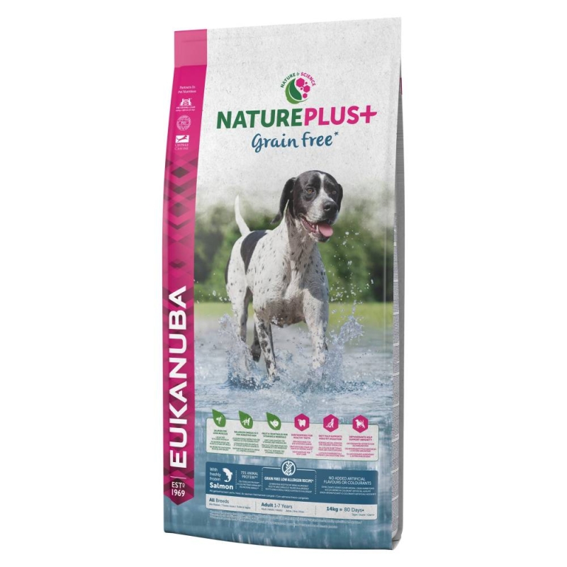 EUK DOG NaturePlus AD GrainFree Salmon 14kg