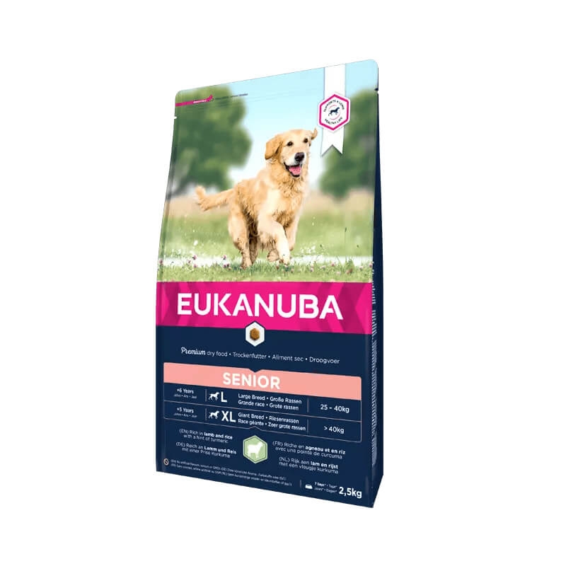 EUKANUBA Senior lambaliha ja riisiga suurtele koertele 12 kg