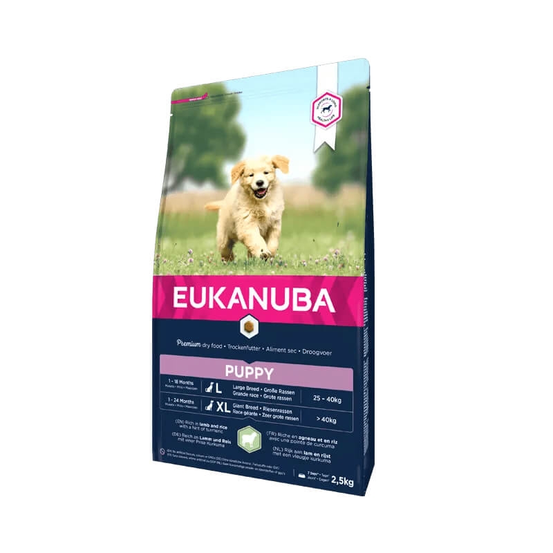 EUKANUBA Puppy lambaliha ja riisiga suurtele koertele 12 kg