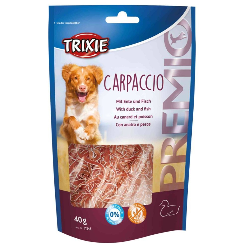 **Koera maius PREMIO Carpaccio pardi ja kalaga, 40 g