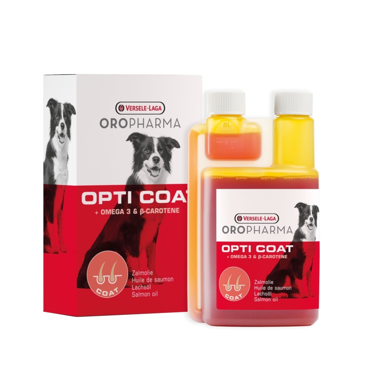 Oropharma Opti Coat toidulisand koertele - läikiv karv 250ml