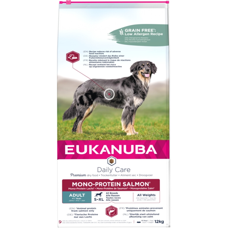 EUKANUBA Adult Mono-Protein lõhega kõikidele koertele 12 kg