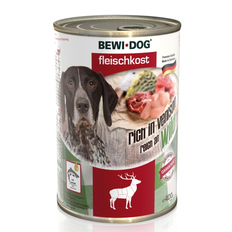 Bewi Dog Rich in Venison konserv täiskasvanud koertele ulukilihaga, 800g