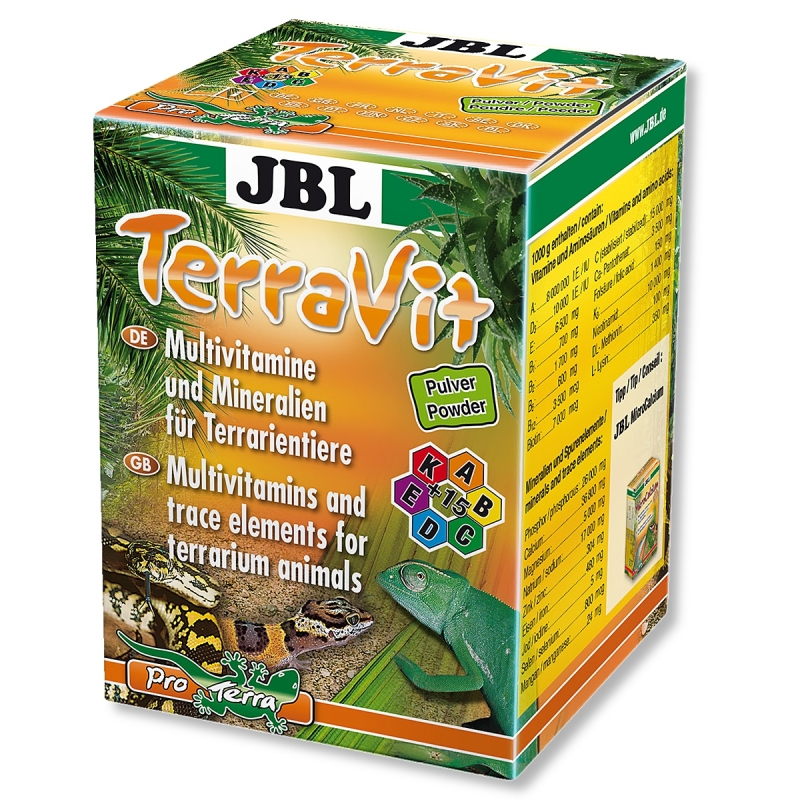 JBL TerraVit - vitamiinid ja mikroelemendid terraariumiloomadele