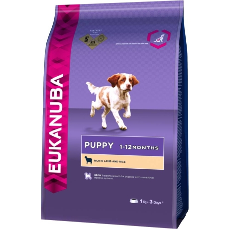 EUK DOG Pup&Jun Lamb&Rice 1kg