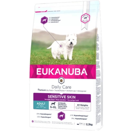 EUKANUBA Adult с рыбой собакам с чувствительной кожей 2.3 кг