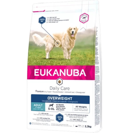 EUKANUBA Adult с курицей собакам с лишним весом 2.3 кг