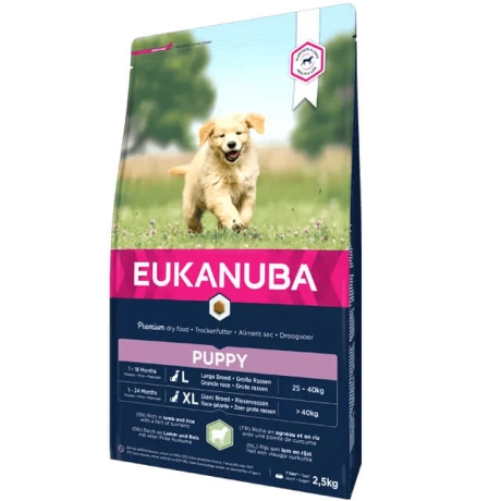 EUKANUBA Puppy lambaliha ja riisiga suurtele koertele 12 kg