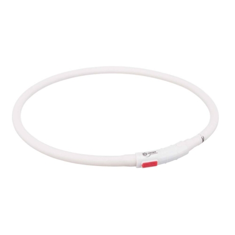 Мигающий ошейник Flash light ring USB XS-XL 70cm/10mm белый