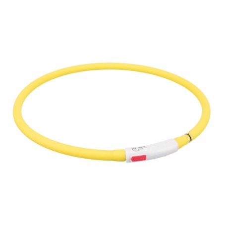 Мигающий ошейник Flash light ring USB XS-XL 70cm/10mm жёлый