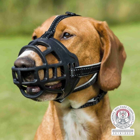 Силиконовый намордник Muzzle Flex для собаки S черный