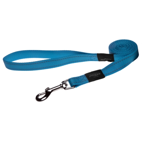 Jalutusrihm Rogz Utility Large 20mm Fanbelt Fixed Dog Lead, türkiissinine peegeldav