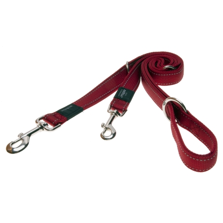 Jalutusrihm Rogz Utility Large 20mm Fanbelt Multi-Purpose Dog Lead, punane peegeldav