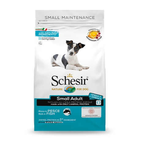 Schesir Small Maintenance kalaga 800g kuivtoit koertele