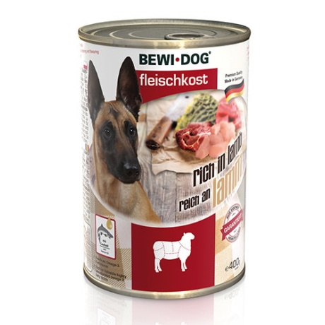 Bewi Dog Rich in Lamb консервы для взрослых собак с ягненком, 400g