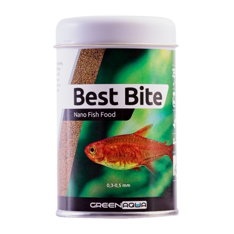 Green Aqua Best Bite Nano - гранулированный корм для нано рыб - 90 g