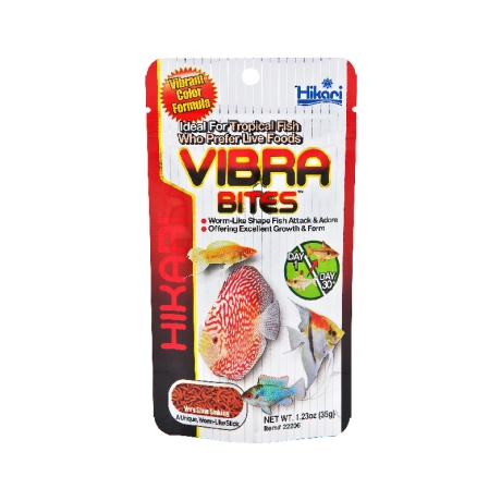 Hikari Vibra Bites 35g корм для тропических рыб предпочитающих живой корм