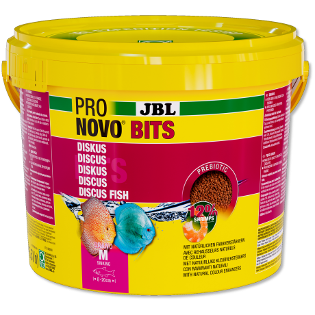 JBL Pronovo Bits Grano M 5,5 l / 2,64 kg Основной аквариумный гранулированный корм для дискусов