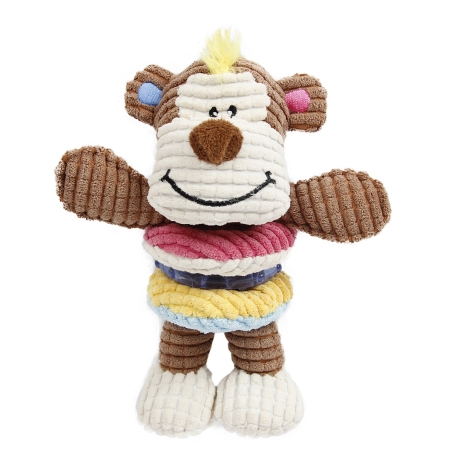 Игрушка для собак Monkey Play Squeaker & TPR Ring 16x19см