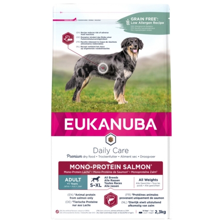 EUKANUBA Adult Mono-Protein с лососем для всех собак 2,3 кг