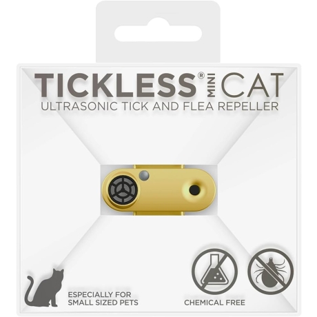 TICKLESS MINI CAT Ультразвуковой кулон против клещей и блох, золотистый