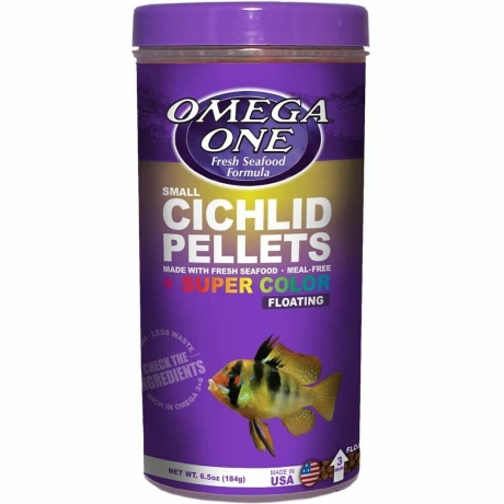 Omega One Small Cichlid Pellets 184г- Тонущие маленькие гранулы для цихлид