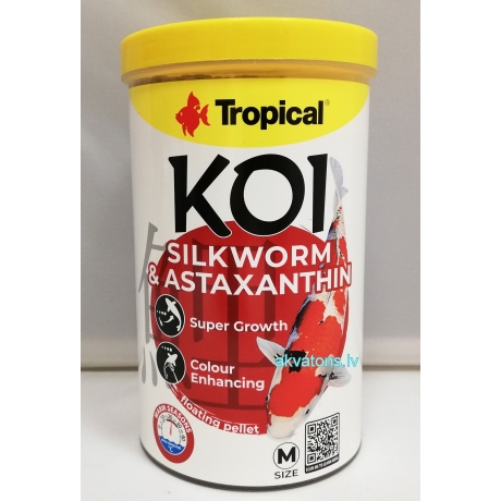 Tropical Koi Silkworm & Astaxantin Suurus M 1L