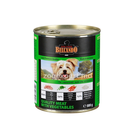 Belcando Quality Meat/Vegetable консервы с мясом и овощами для взрослых собак, 800g