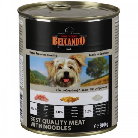 Belcando Quality Meat/Noodle lihakonserv nuudlitega täiskasvanud koertele, 800g