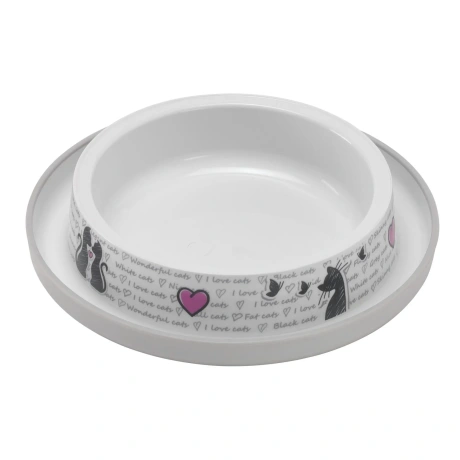 Миска Trendy Dinner Cats in Love серо-белая 210 мл