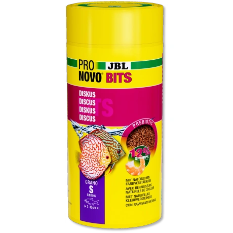 JBL Pronovo Bits Grano S 1 l / 480g Basic akvaariumi granuleeritud toit kettaheite jaoks