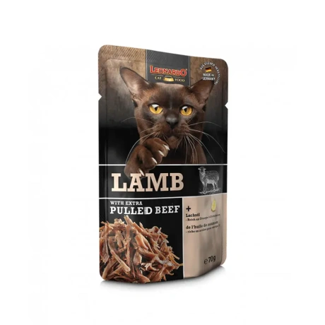 Leonardo Lamb + extra Pulled Beef 70g kassi märgtoit, lambaliha + pulled veiseliha