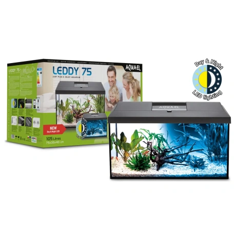 Аквариумный комплект Aquael Leddy 75 D&N 75x35x40cm 105L черный