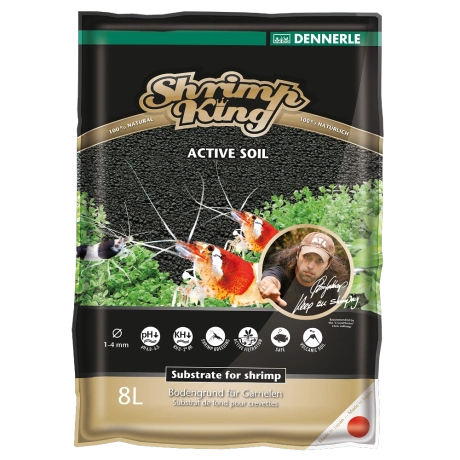 Toitemuld Dennerle Shrimp King Active Soil - 8l