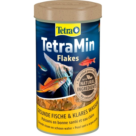 Tetra Min flakes 1л — корм для декоративных рыбок