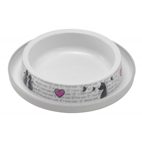 Миска Trendy Dinner Cats in Love серо-белая 210 мл