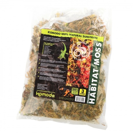 Komodo Habitat Moss 3L - Live Peat Moss 400g