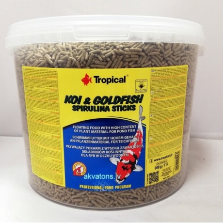 Tropical Koi & Goldfish Spirulina pulgad 21L