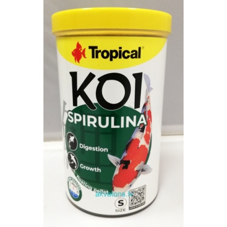 Tropical Koi Spirulina Pellet Suurus S 1L