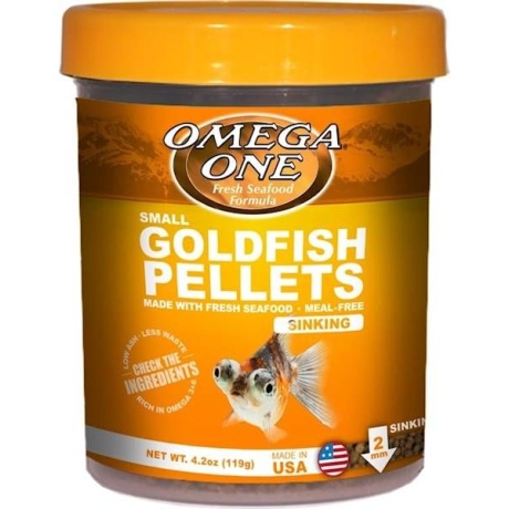 Omega One Small Goldfish Pellets 119g - pelletid kuldkalale